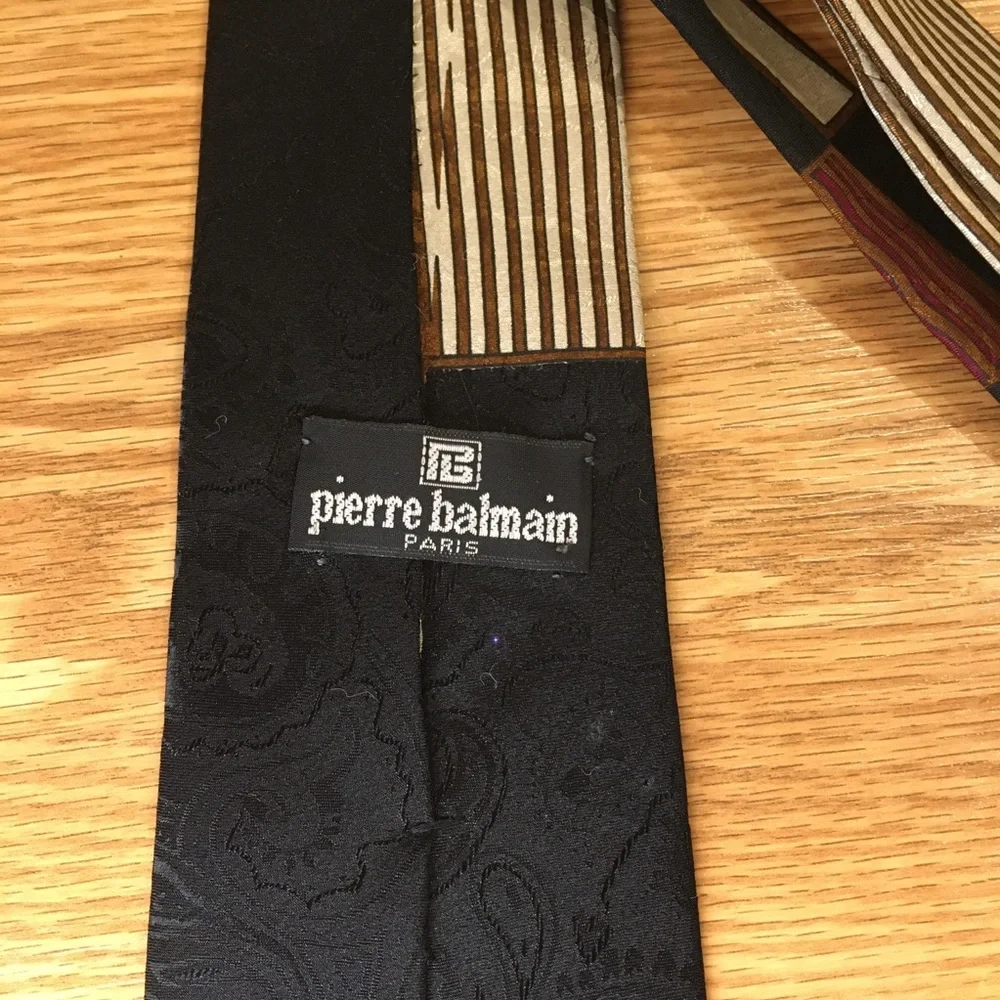 Pierre‎ Balmain Paris Vintage Silk Neck Tie - Picture 3 of 3